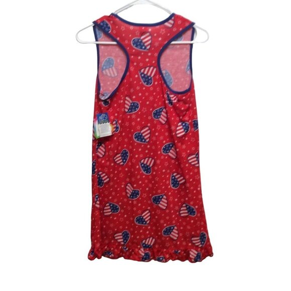 Komar Kids GIRLS SLEEPWEARb XL 14 to 16 Red White Blue Star Flag Stripe sku3 - Picture 2 of 3